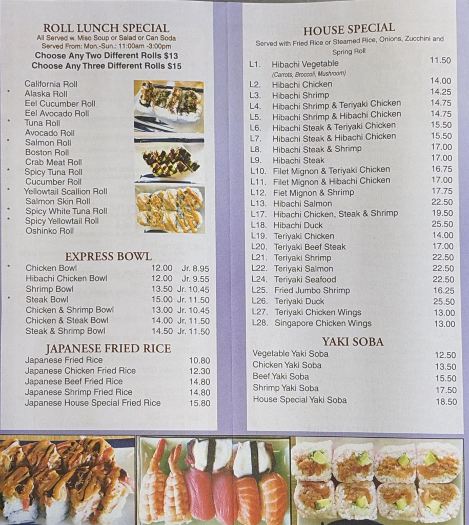 New China Soho Japanese & Sushi Menu - Jacksonville NC Camp Lejeune Delivery